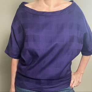 Amber Sakai Purple Boatneck Top